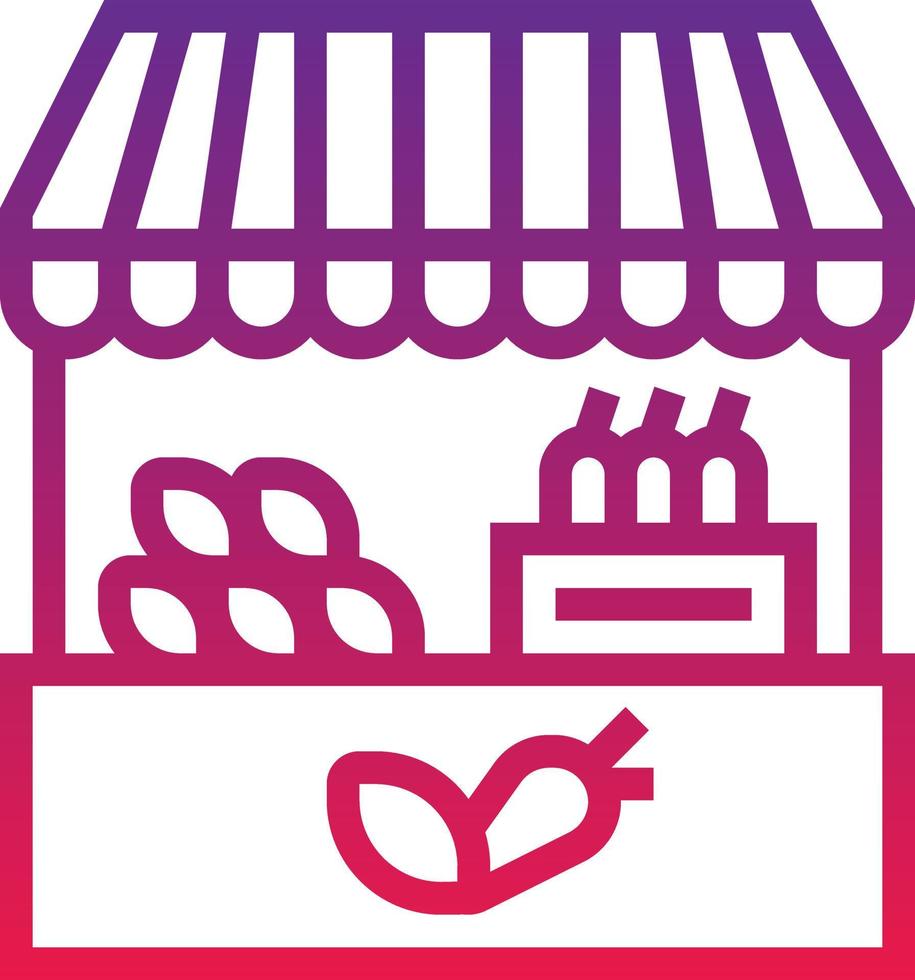 stall store market - gradient icon vector