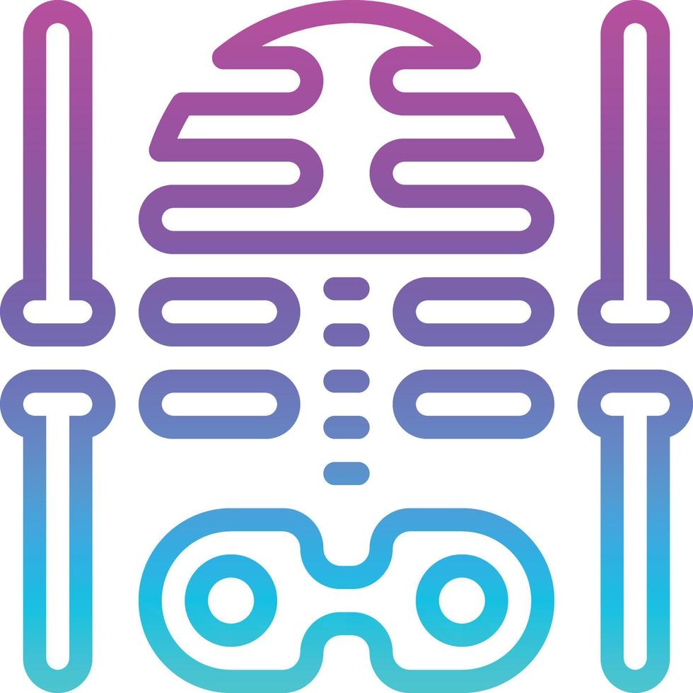 x ray skeleton healthcare medical - gradient icon vector