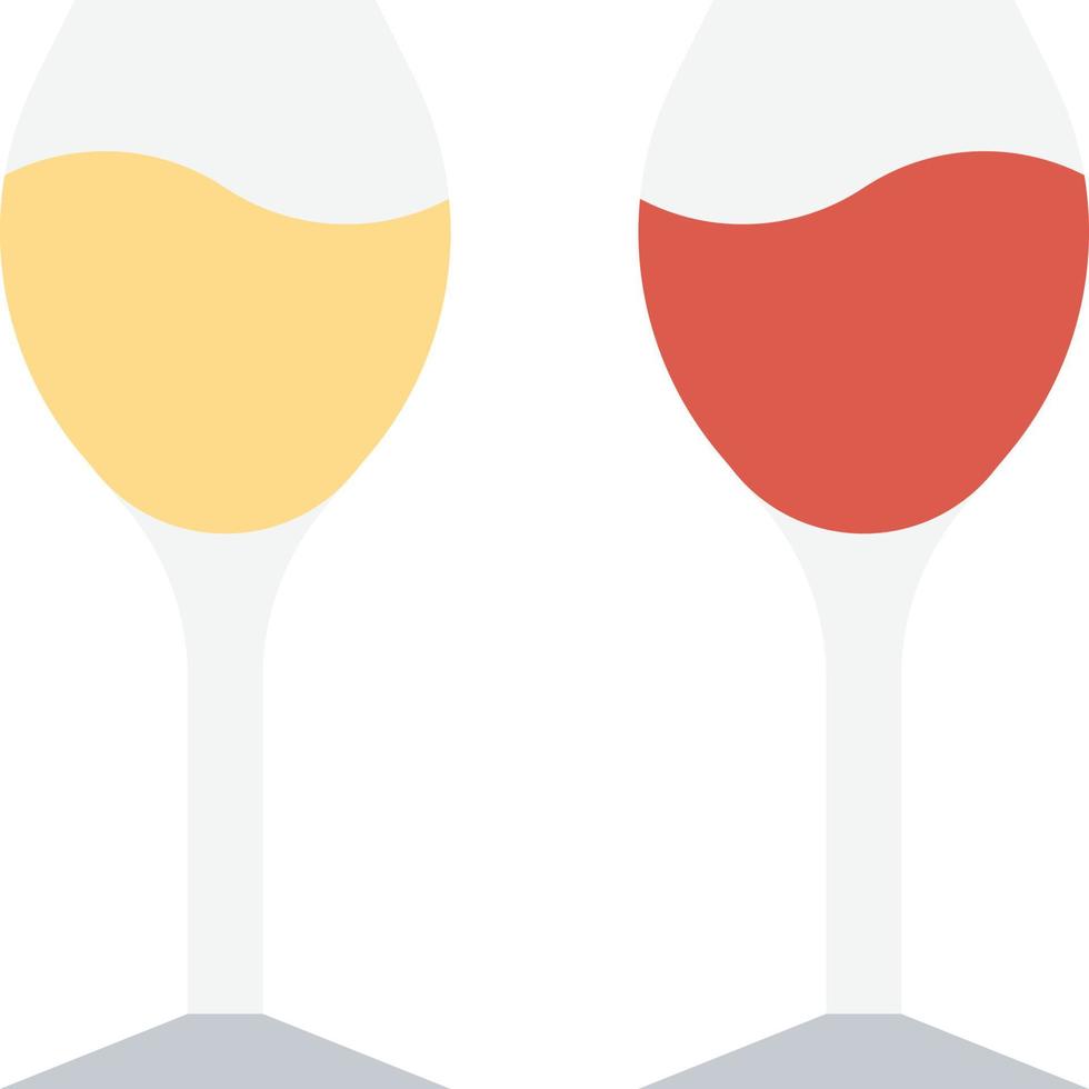 wine alcohol glass cheers beverage - flat icon vector