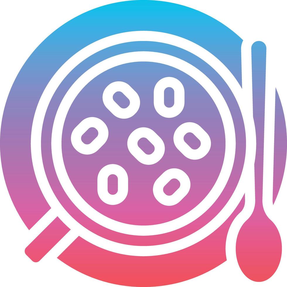 hot chocolate marshmallow mug spoon - gradient solid icon vector