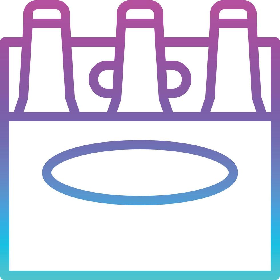 beer bottles pack alcohol party - gradient icon vector