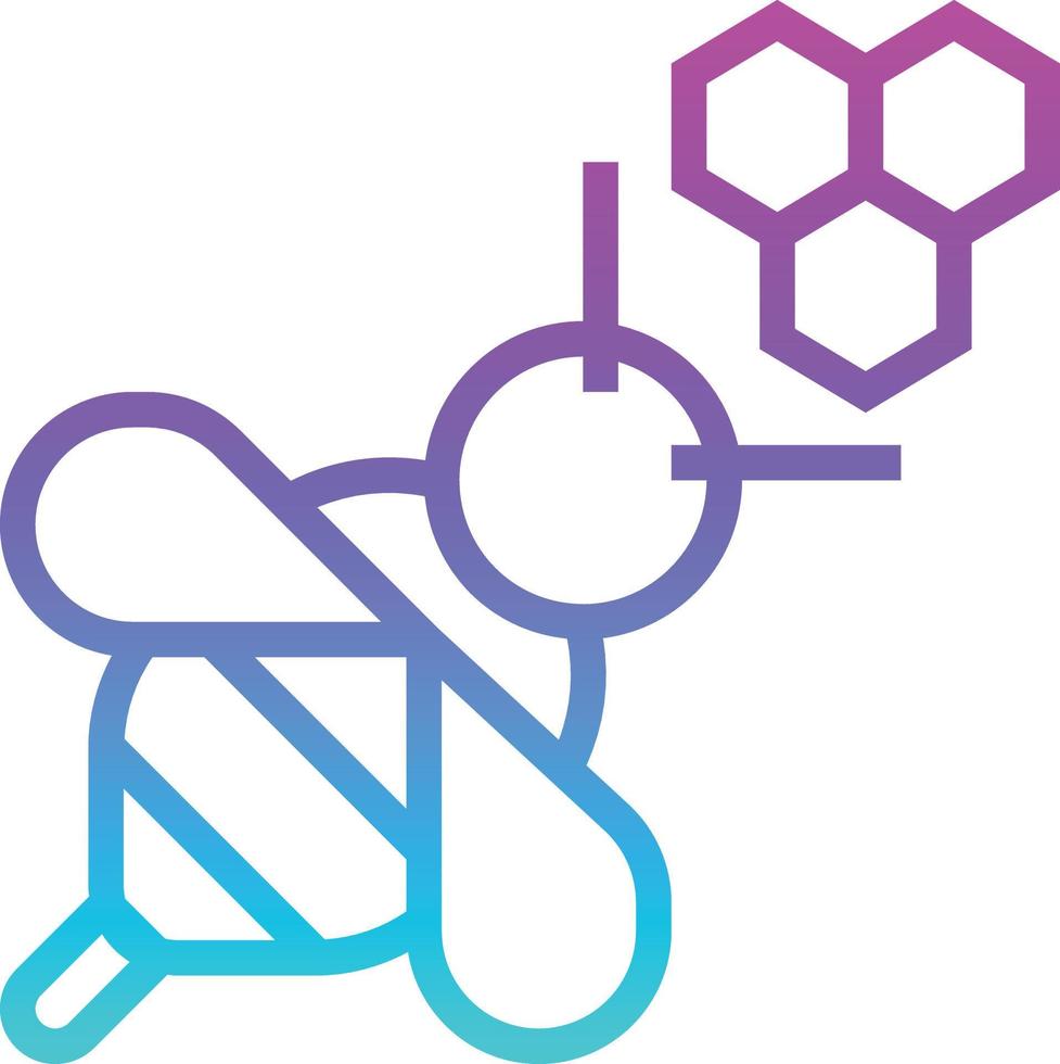 bee honey farm - gradient icon vector