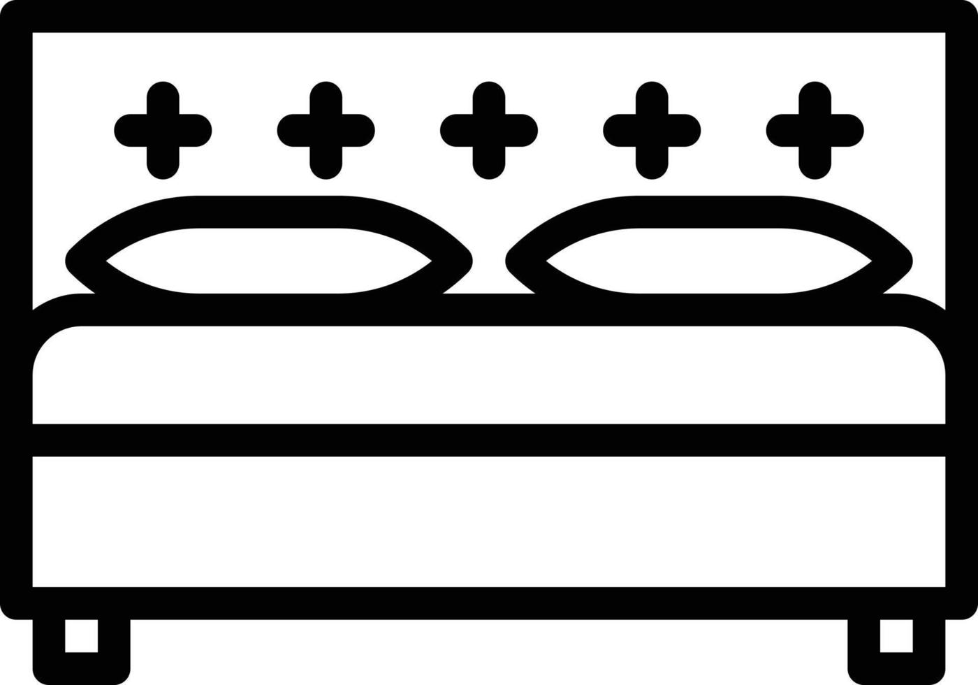 bed sleep house family furniture - outline icon vector