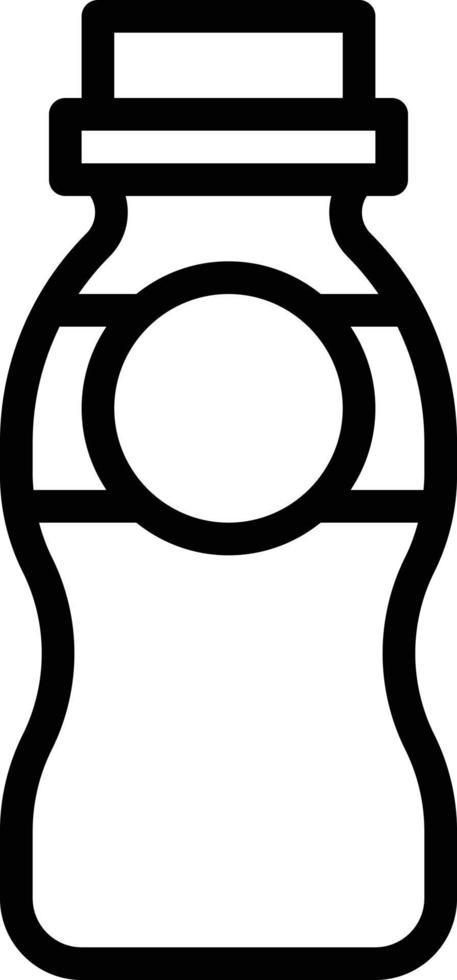drinking yogurt bottle milk beverage - outline icon vector