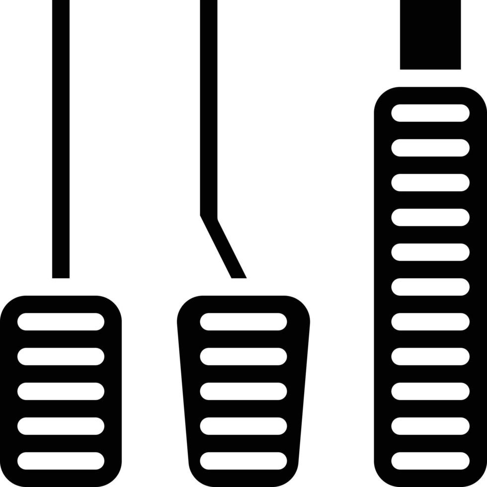 pedales freno acelerador carreras - icono sólido vector