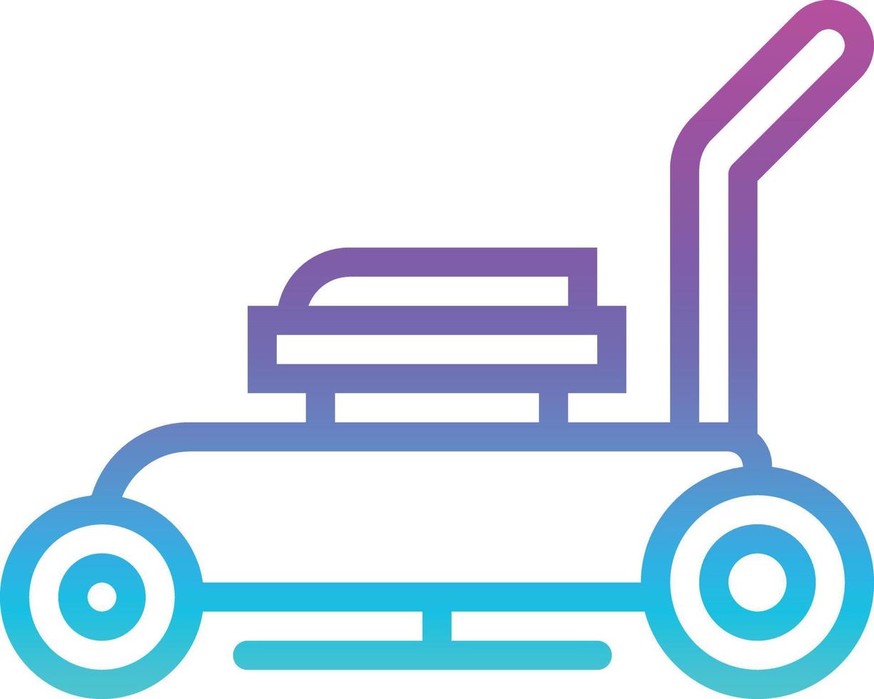 mowers machine gardening - gradient icon vector