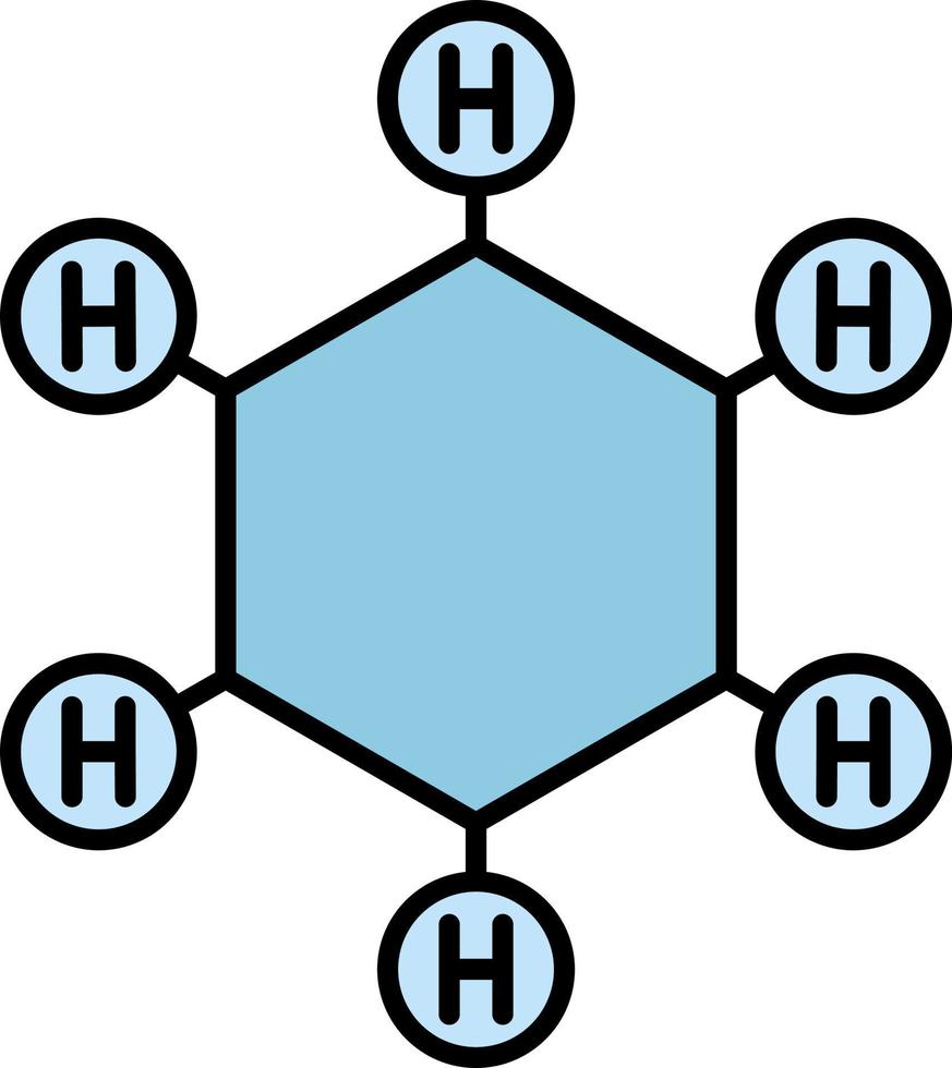 molecules icon color icon vector