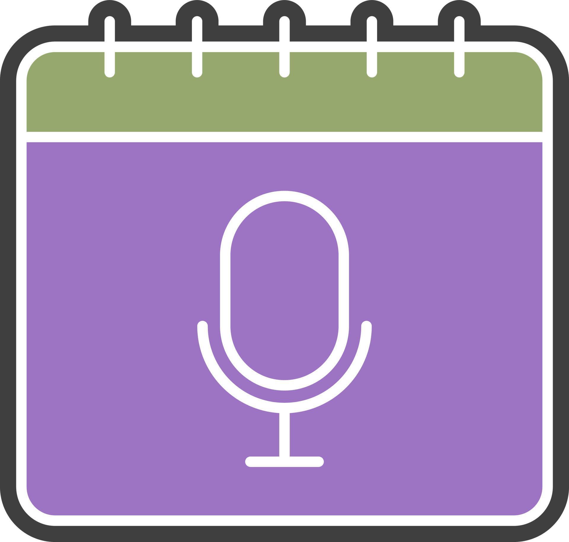 Calendar, microphone color icon 14056570 Vector Art at Vecteezy