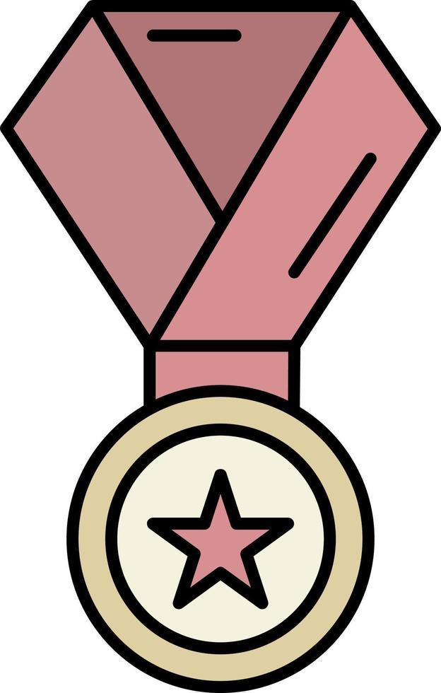 premio, icono de color de medalla vector