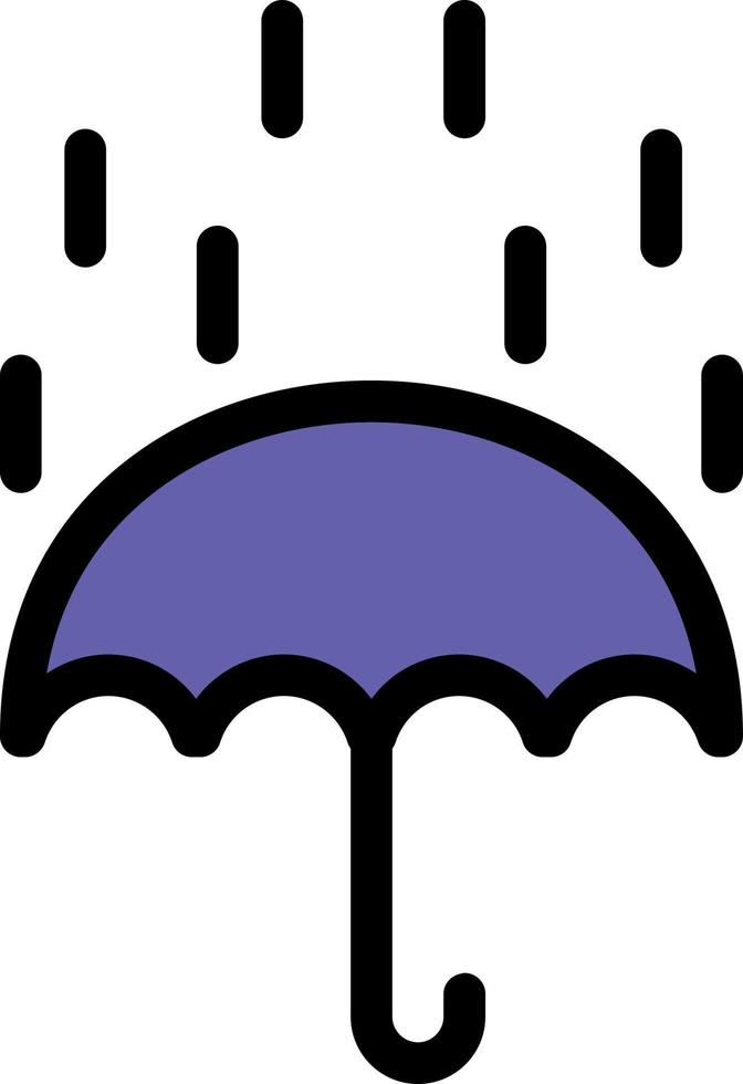 umbrella, water color icon vector