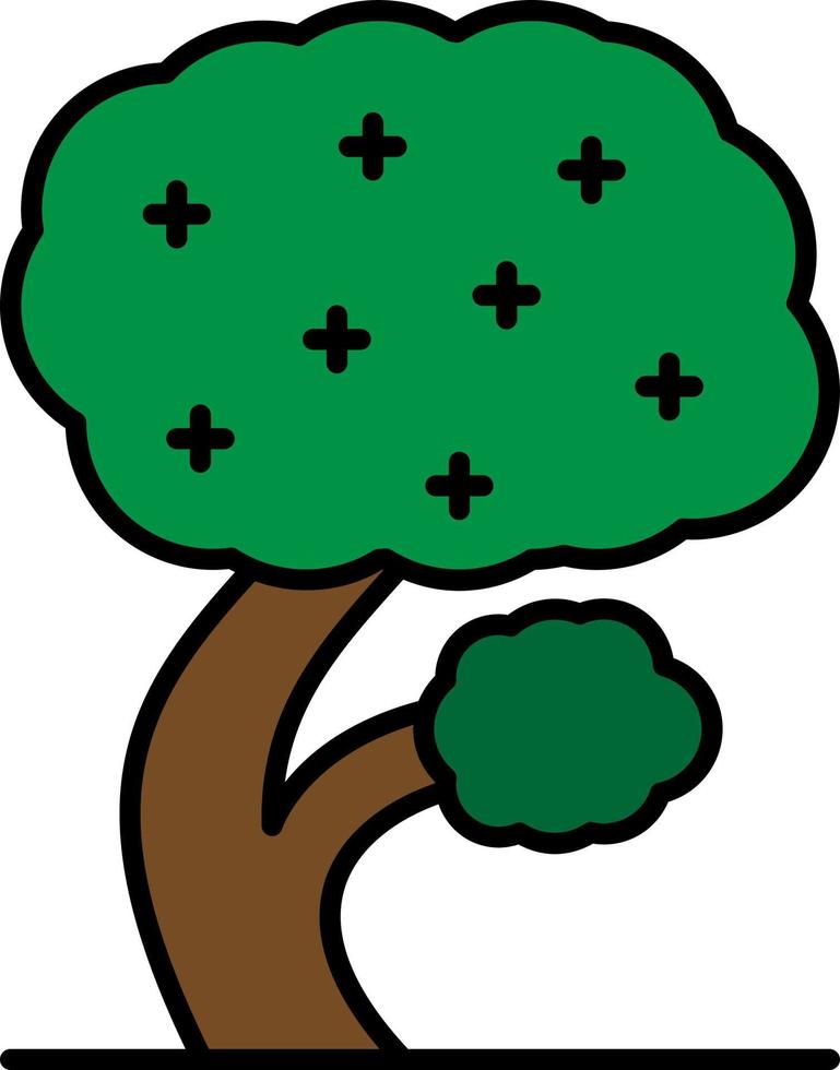 árbol, icono de color jacaranda vector