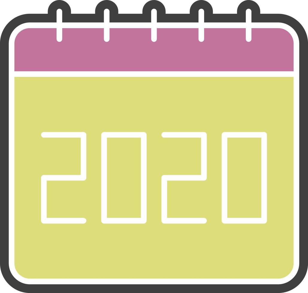 Calendar, 2020 color icon vector