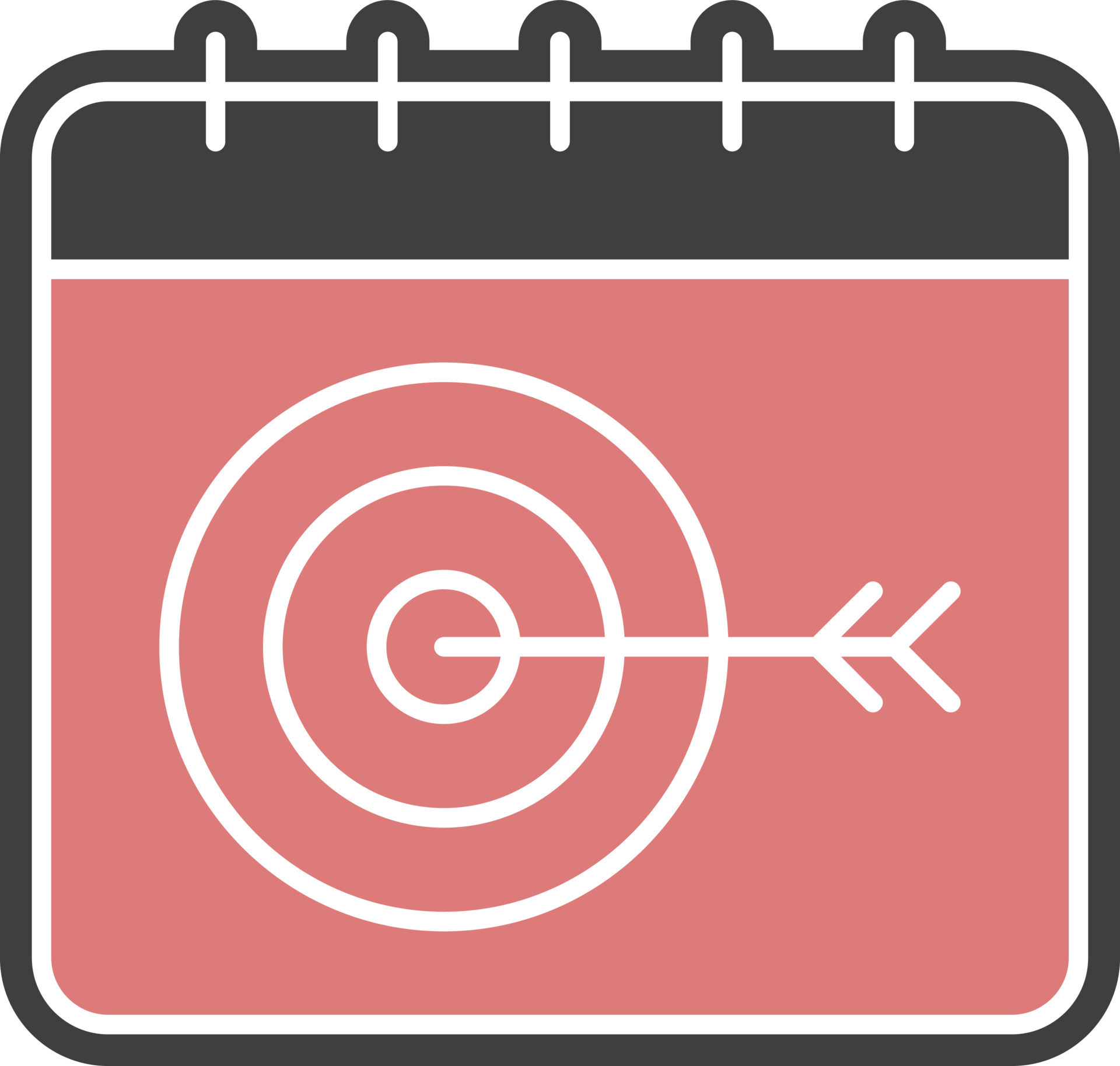 Calendar, target color icon 14056617 Vector Art at Vecteezy