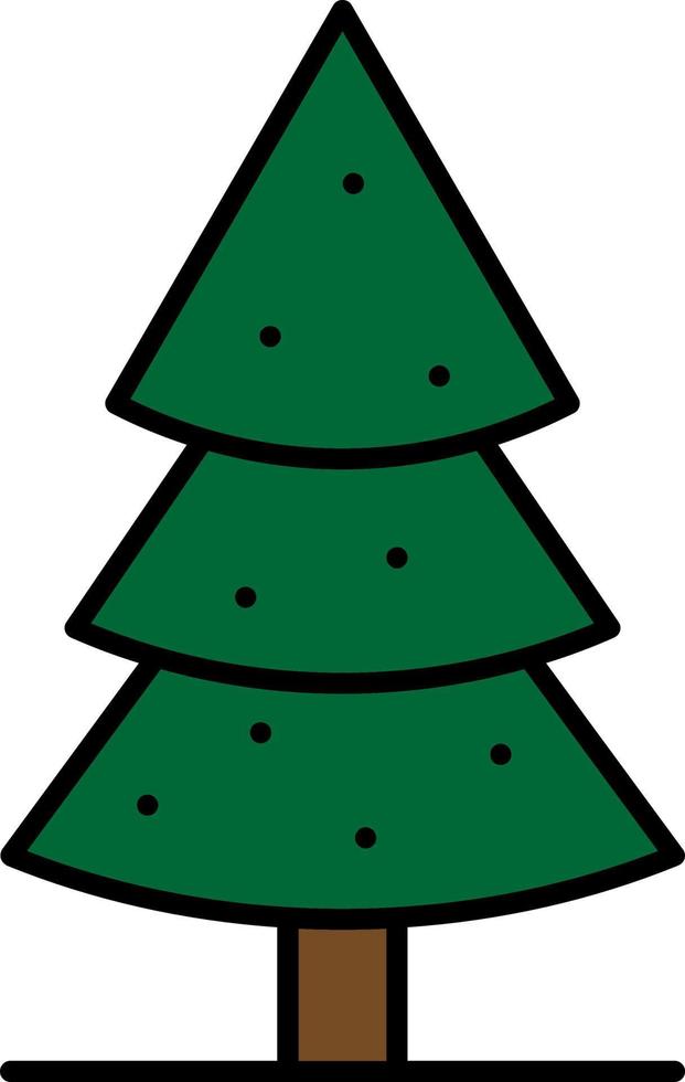 Tree, spruce color icon vector