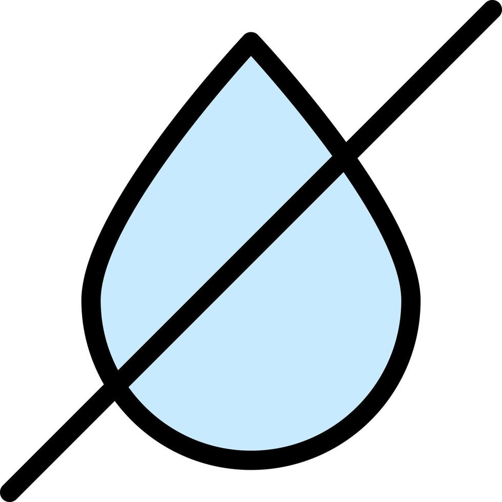 no, drop color icon vector