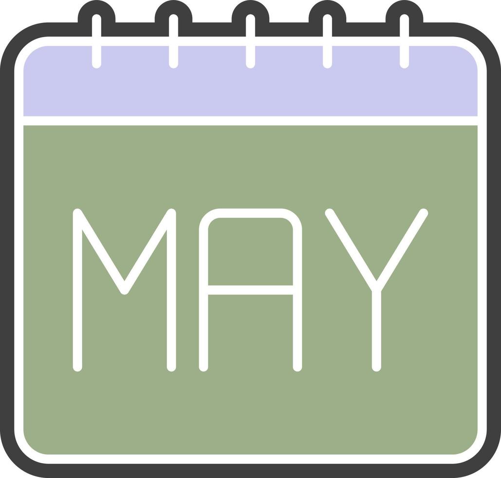 Calendar, may color icon vector