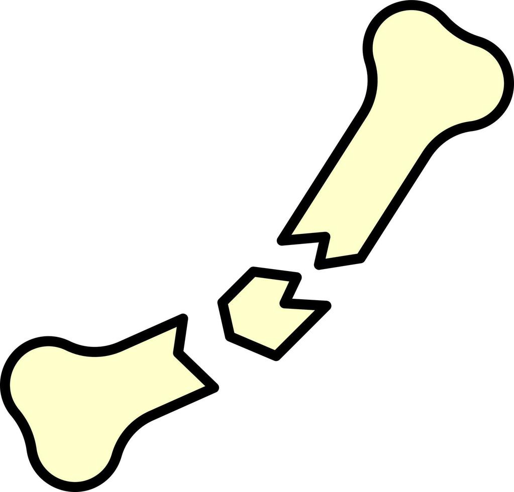 bone break color icon vector