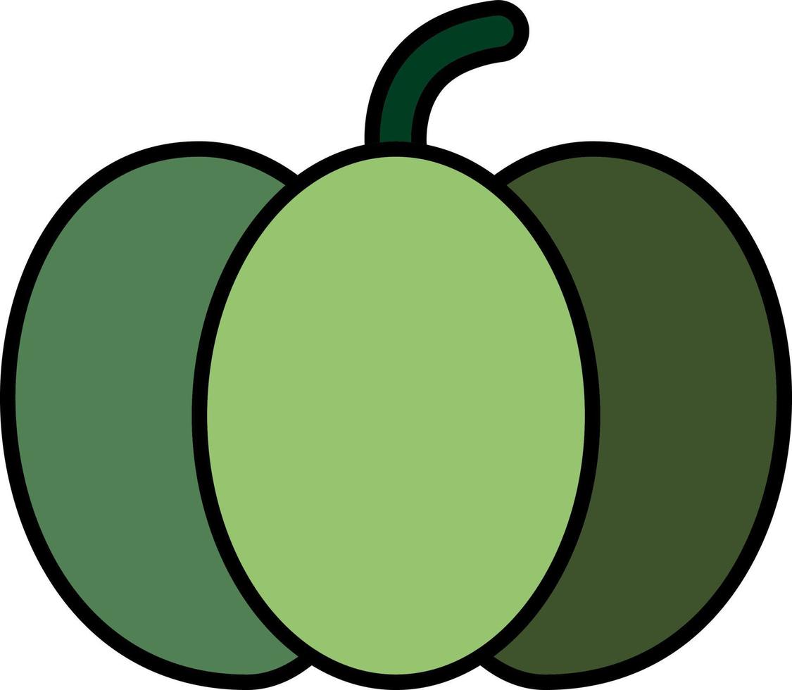 icono de color de calabaza vector