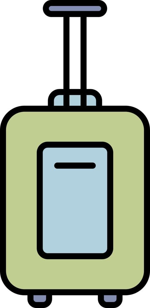 suitcase color icon vector