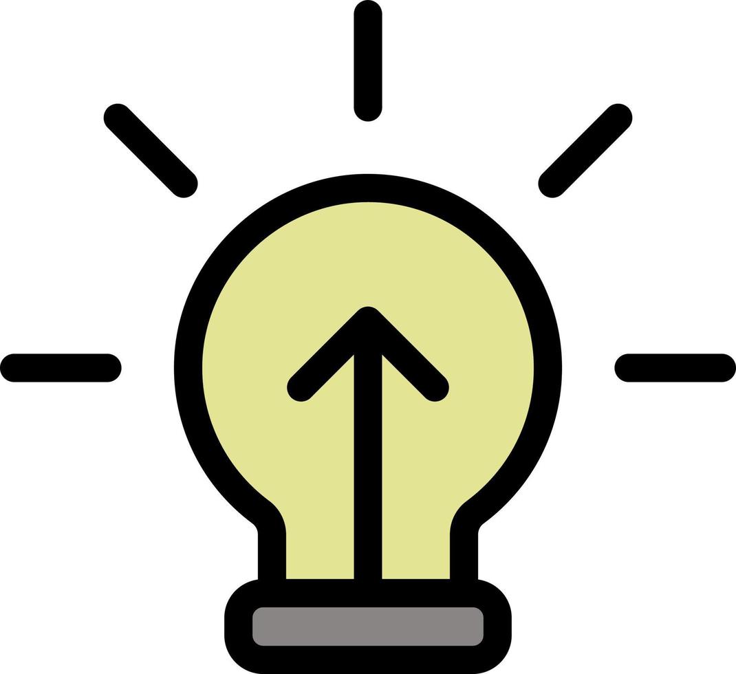 electricity, up arrow color icon vector