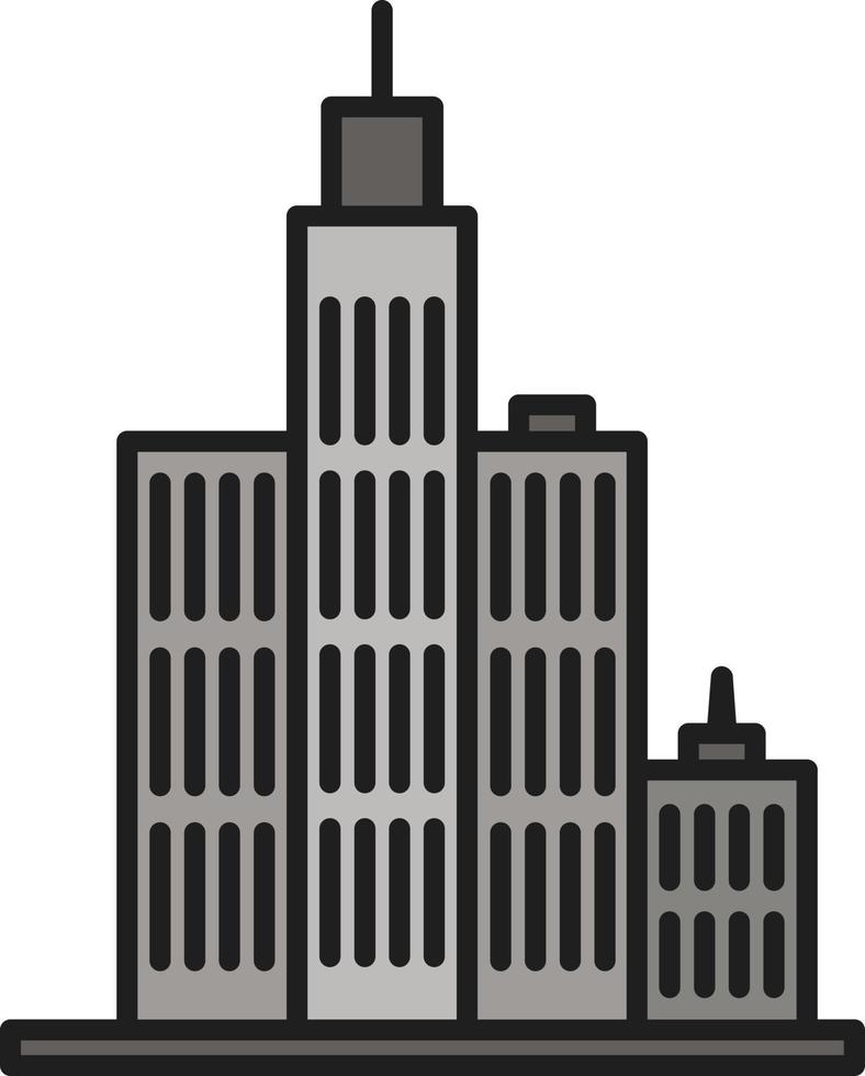 icono de color de contorno de edificio vector