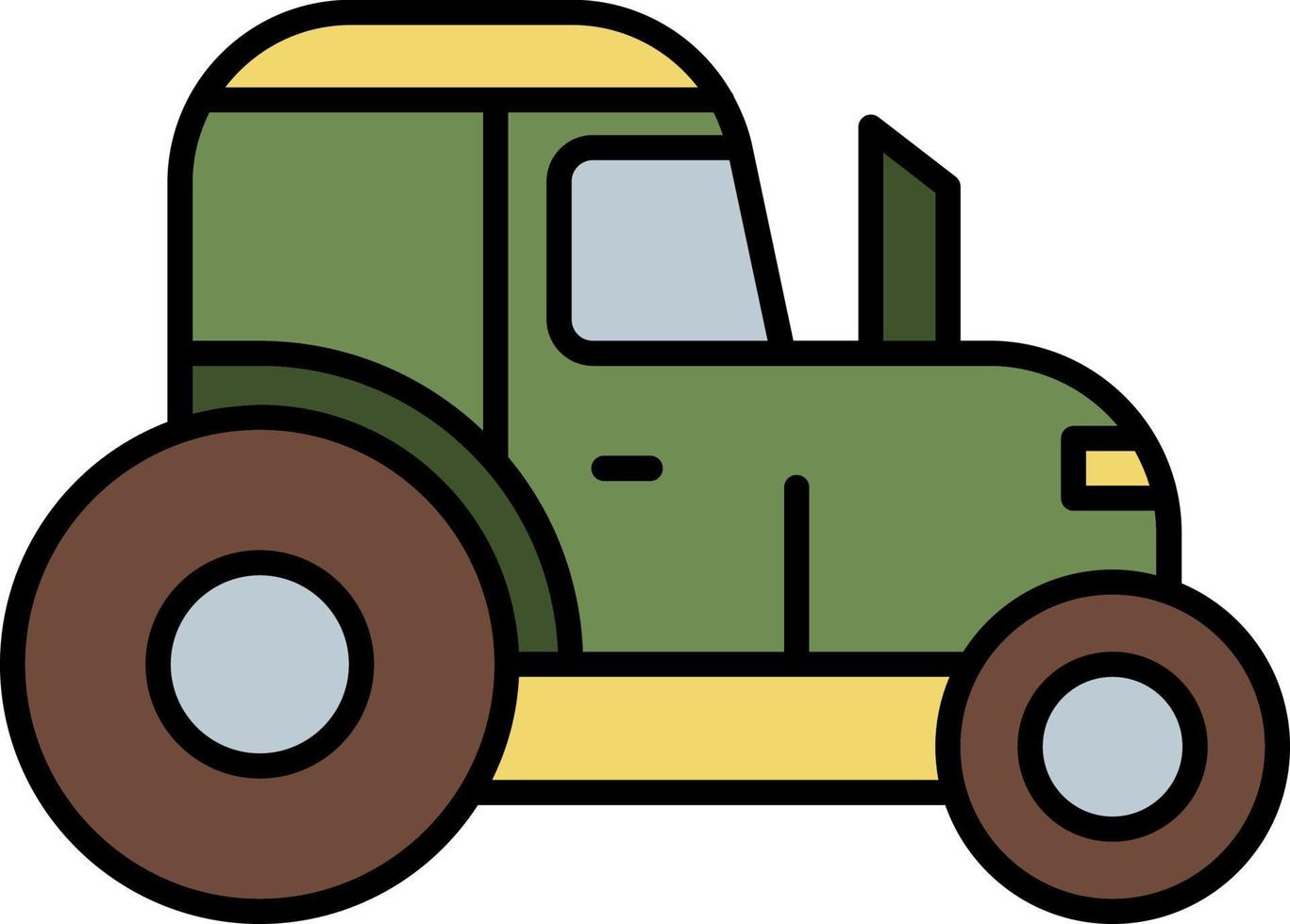 icono de color de tractor vector