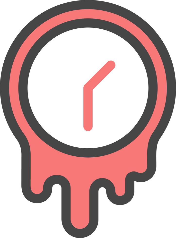 wall clock color icon vector
