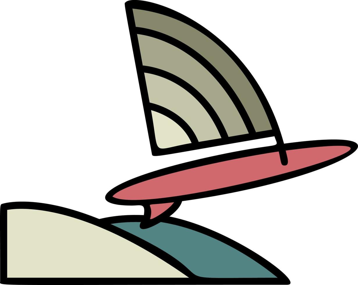 icono de color de windsurf vector