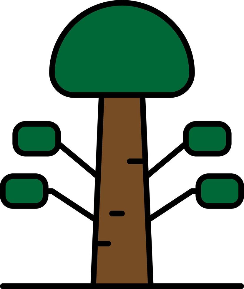 Tree color icon vector