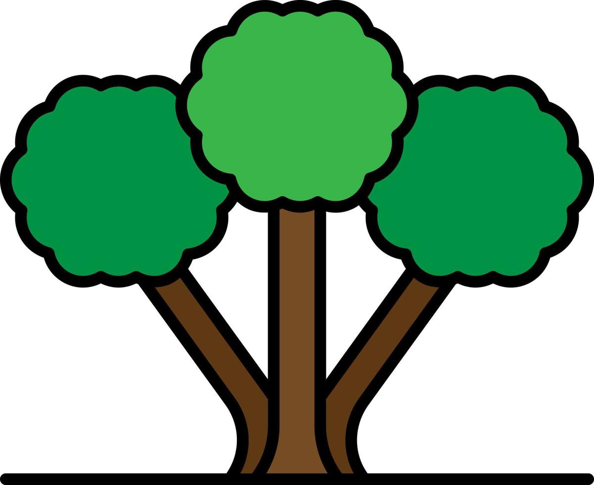 Tree, cinnamon color icon vector