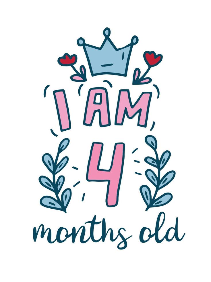 Vector template Baby Milestone cards. Concept in doodle hand drawn