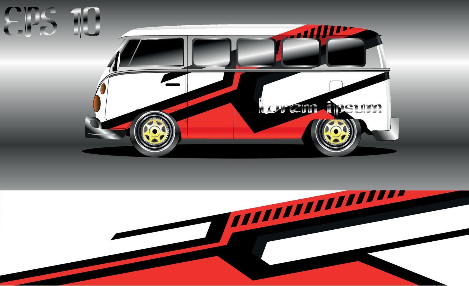 abstract background car wrap for vans, rally and racing cars vector