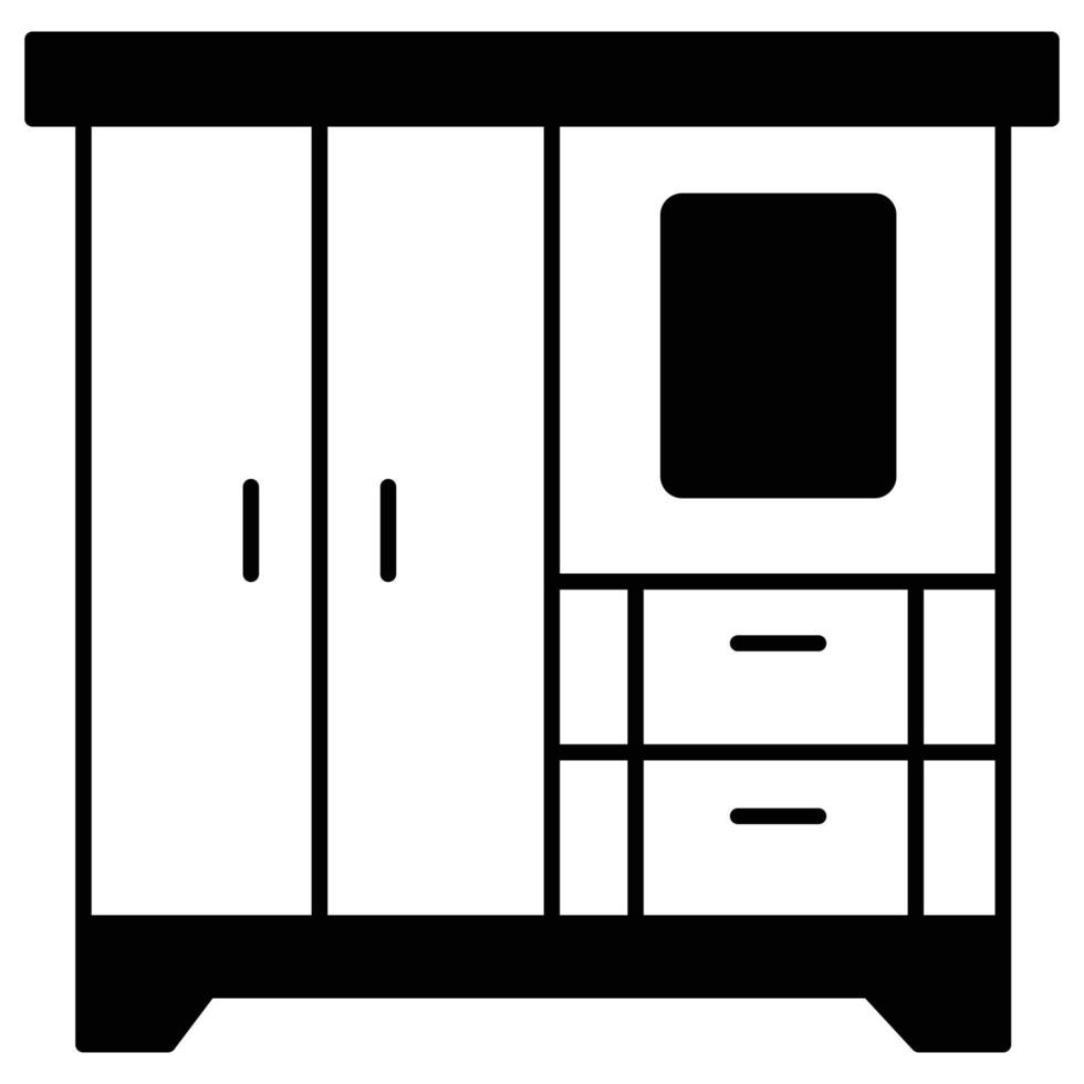 Wardrobe Which Can Easily Edit or Modify vector