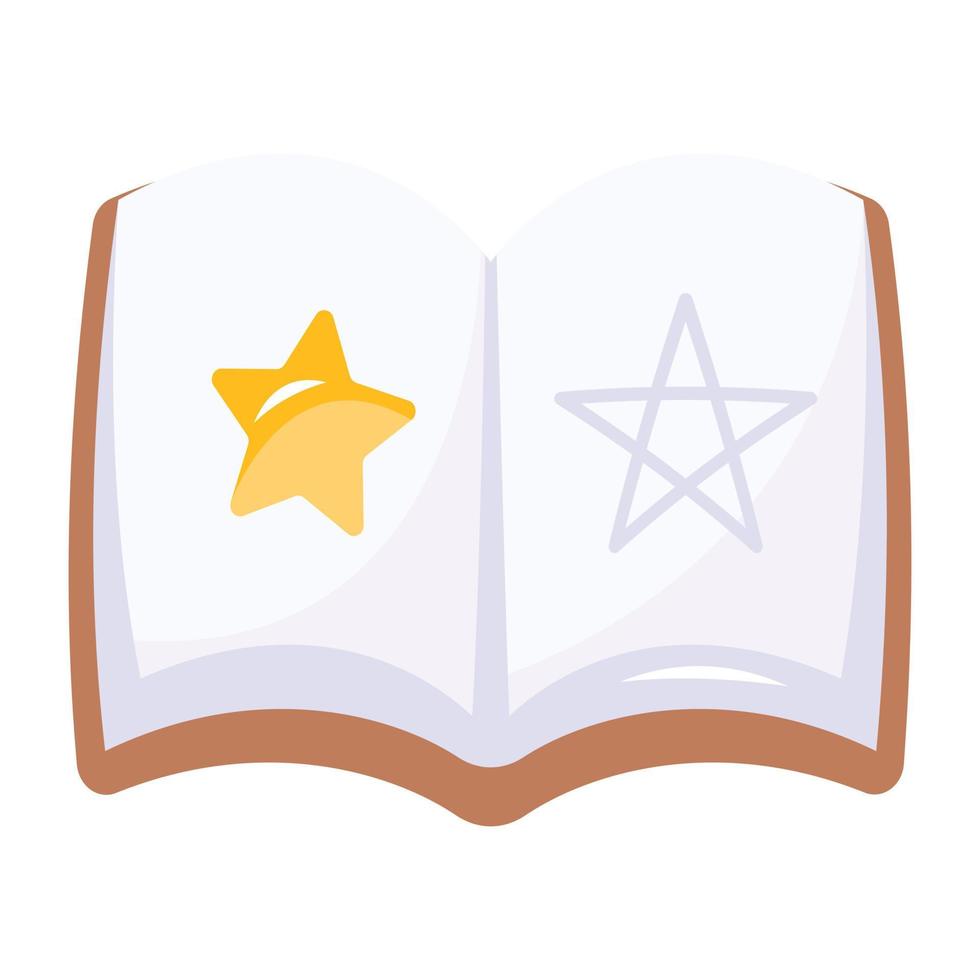 A magic book flat vector