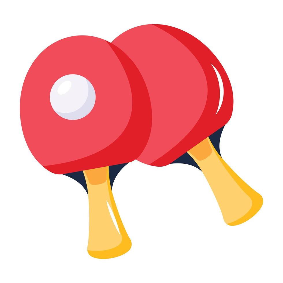 Modern flat icon of table tennis vector