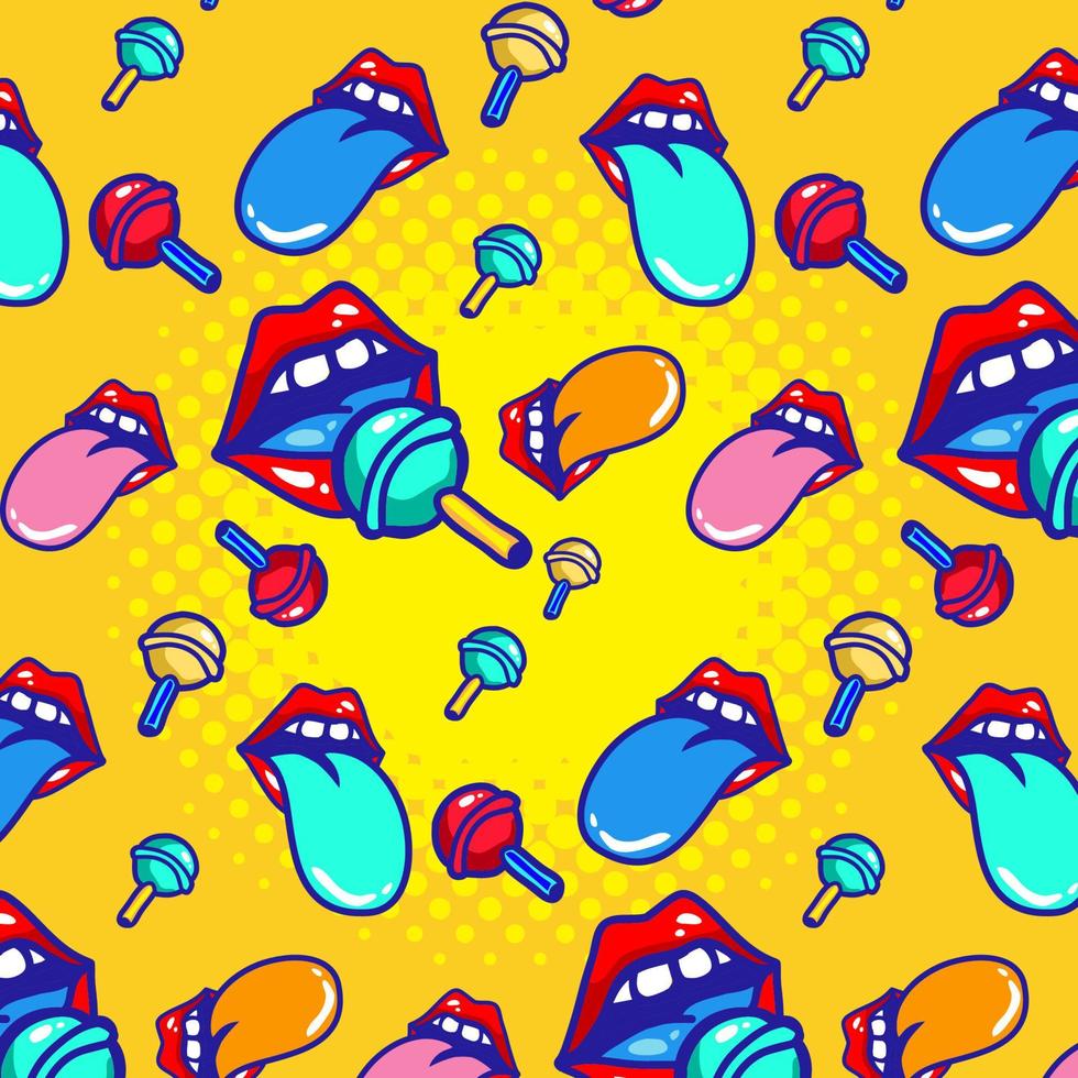Trendy POPART Background Illustration design. Retro 80s design element. Vector Design