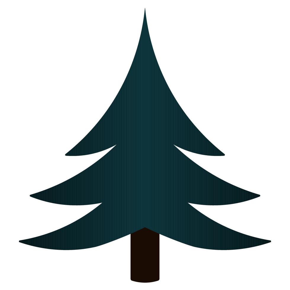 Christmas tree. Conifer tree. Lush vegetation. Fir in flat style. An evergreen plant. vector