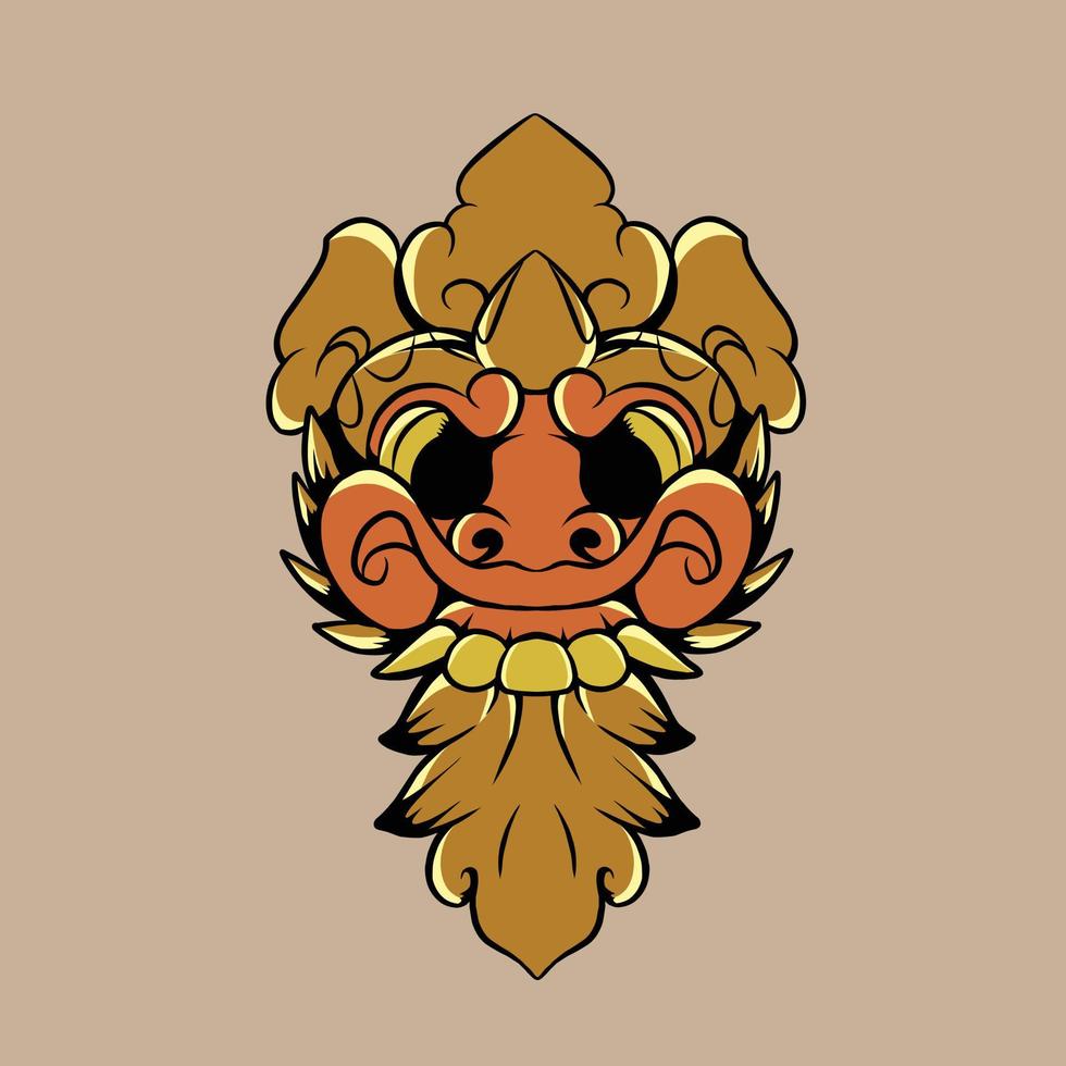 balinese mask vector illustration specially made for branding, advertising and so on