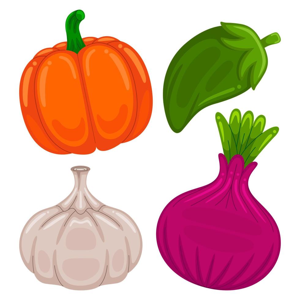 Cute Vegetables Pack Vector