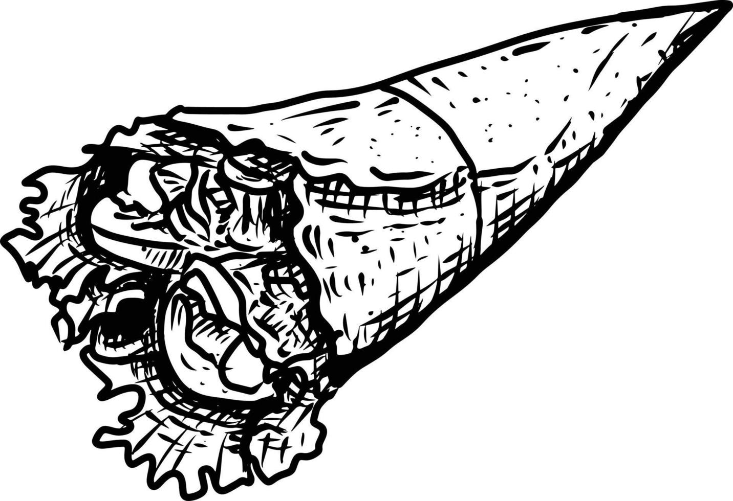 Kebab handdrawn illustration match for your store or product vector