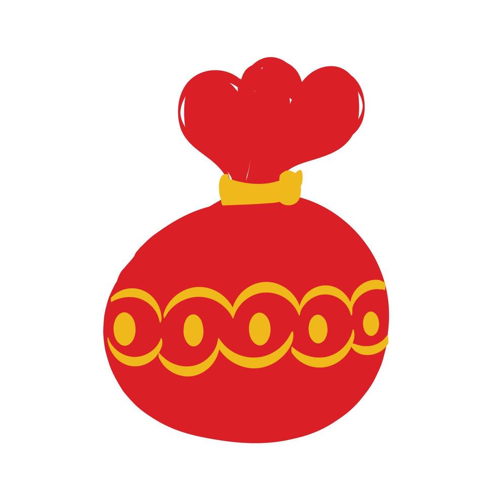 Hand Drawn outline Christmas Illustration. vector