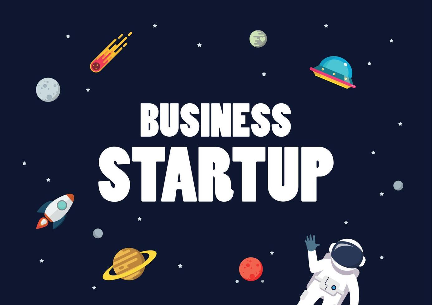 Business startup with space background vector