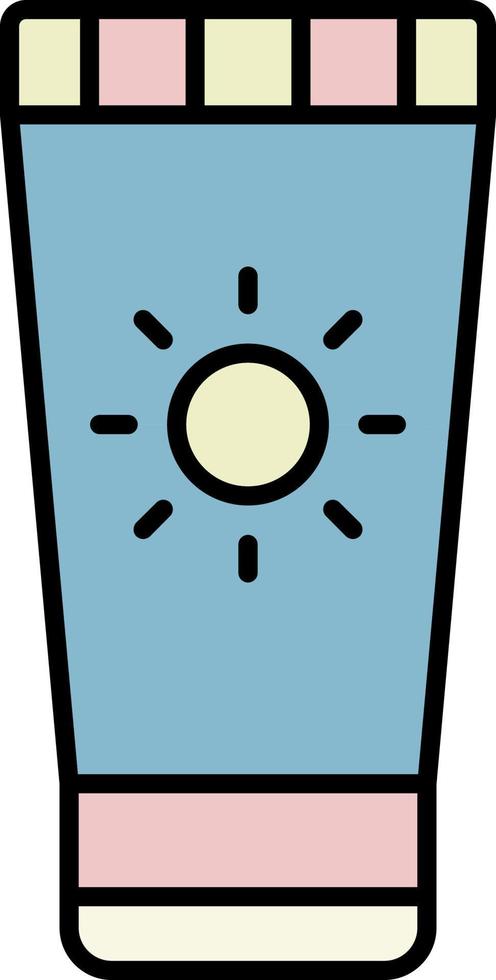 sun cream color icon vector