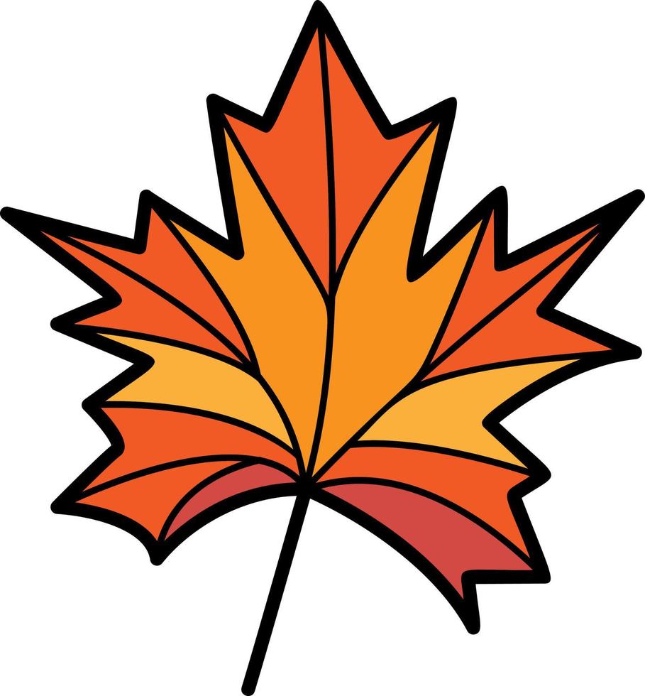 Maple Leaf color icon vector