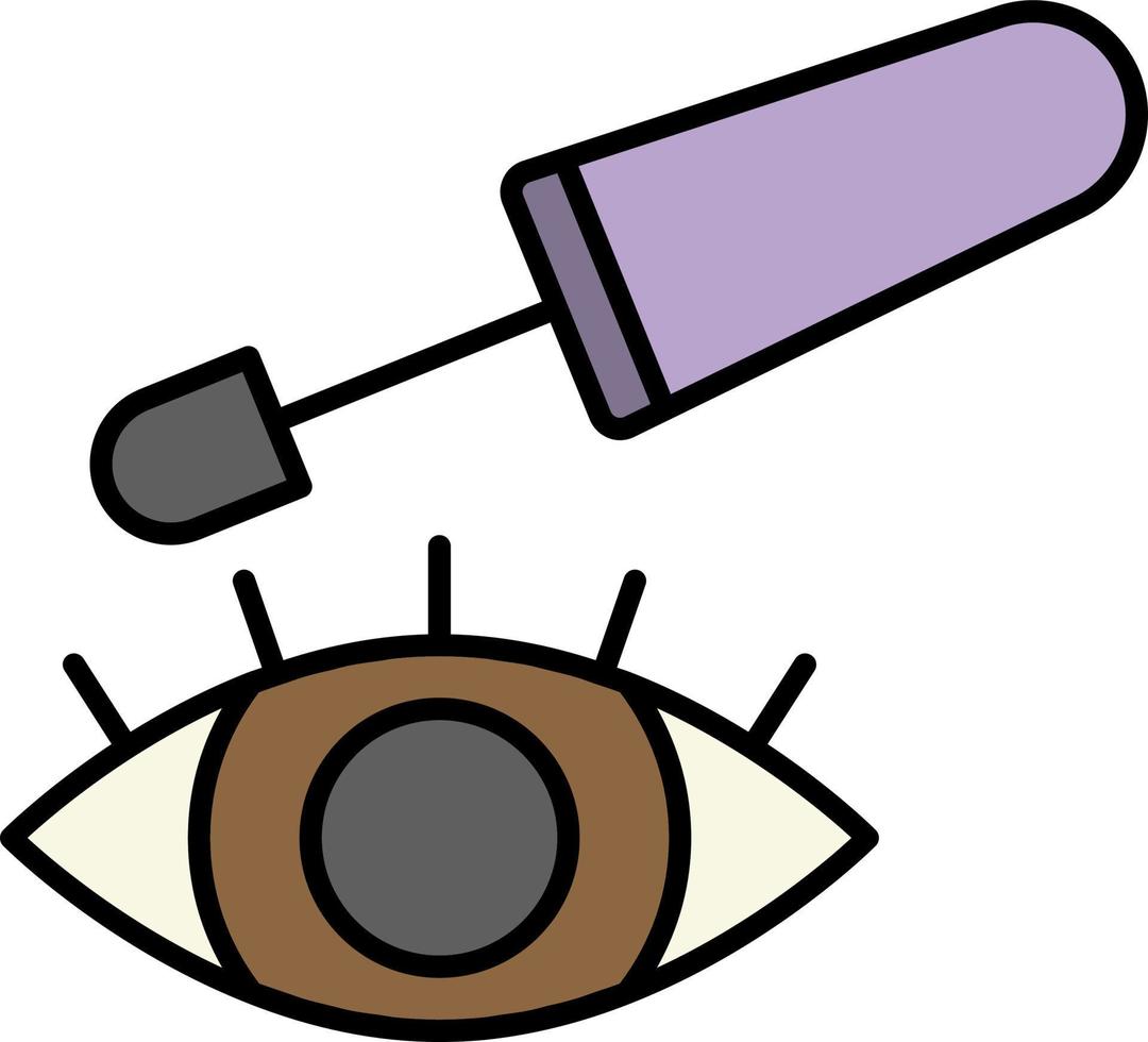 eye, eyelashes, carcass color icon vector