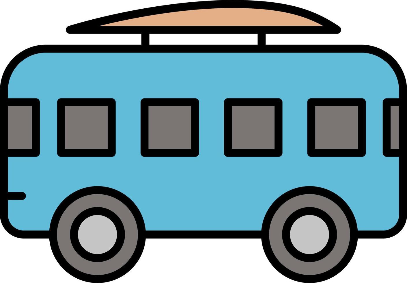 camper bus color icon vector