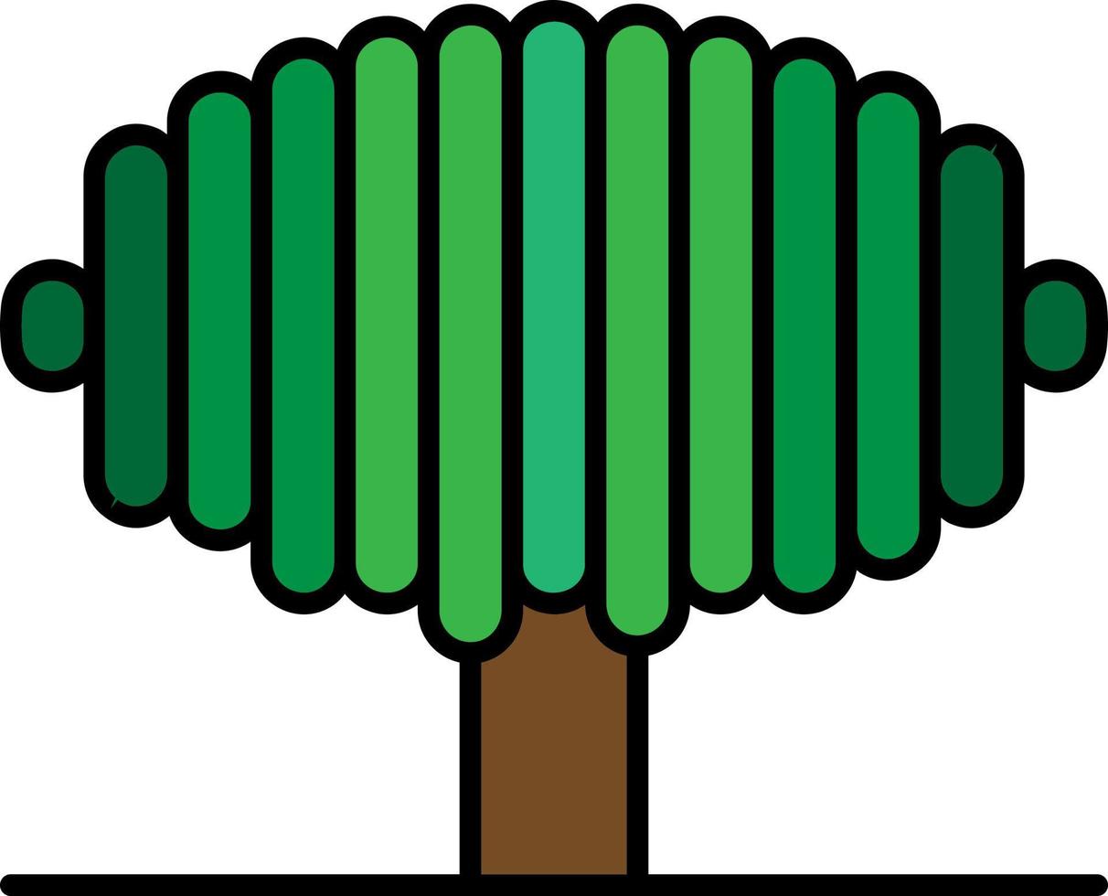 Tree, eucalyptus color icon vector