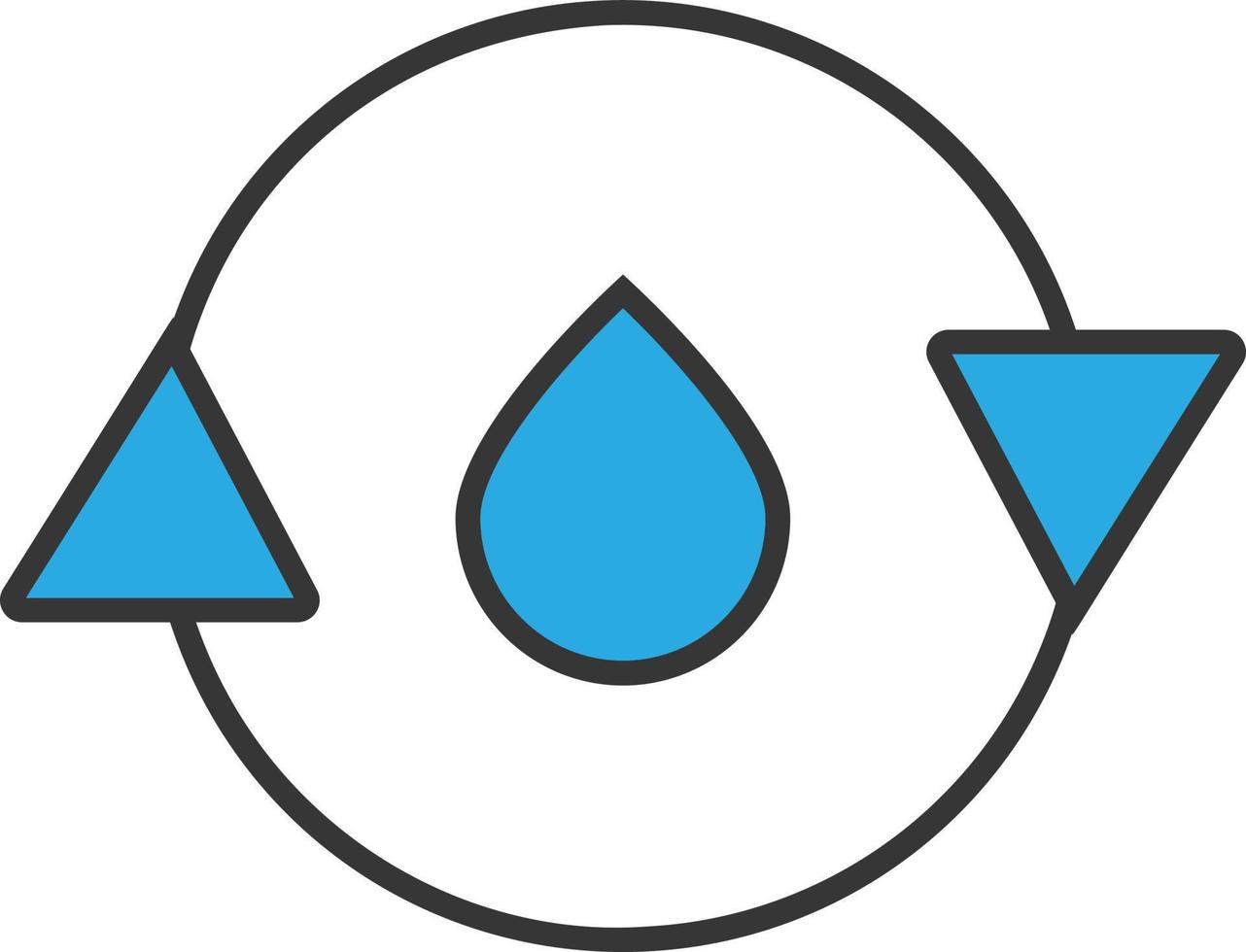 water cycle, a drop in a circle color icon vector