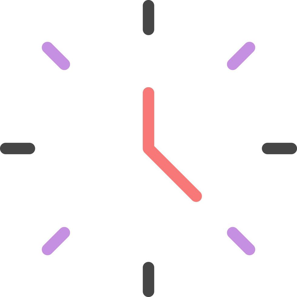 icono de color de reloj de pared vector