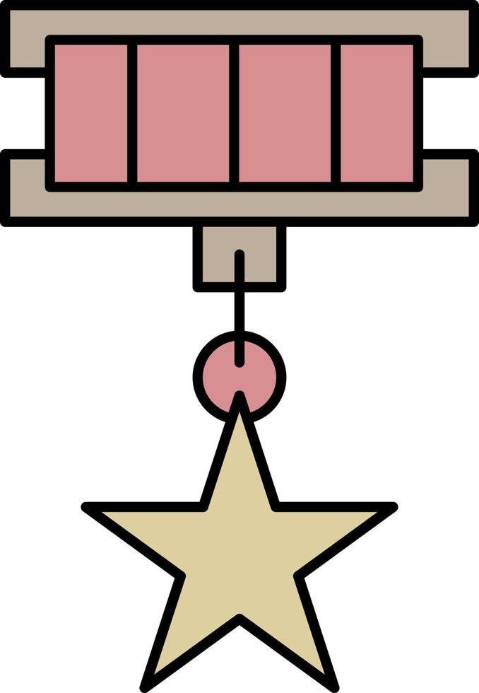 Award, medal, star color icon vector